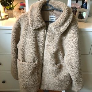 Garage tan teddy jacket